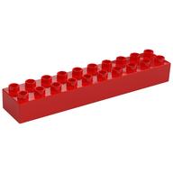 Duplo Brick 2 x 10 (Red)