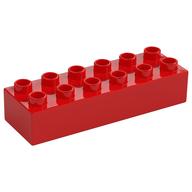 Duplo Brick 2 x 6 (Red)