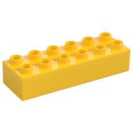 Duplo Brick 2 x 6 (Yellow)