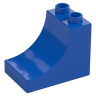 Duplo Brick 2 x 3 x 2 with Curve (Blue)