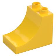 Duplo Brick 2 x 3 x 2 with Curve (Yellow)