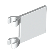 Flag 2 x 2 Square [Thin Clips] (White)