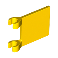 Flag 2 x 2 Square [Thin Clips] (Yellow)