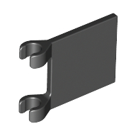 Flag 2 x 2 Square [Thin Clips] (Black)