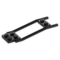 Animal / Creature Accessory, Horse Hitching, 1 x 2 Plate and 2 x 2 Plate [Studded] (Black)