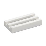 Tile Special 1 x 2 Grille with Bottom Groove (White)