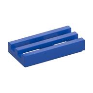 Tile Special 1 x 2 Grille with Bottom Groove (Blue)