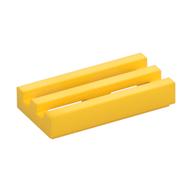 Tile Special 1 x 2 Grille with Bottom Groove (Yellow)