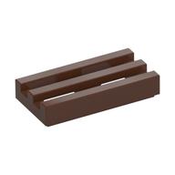 Tile Special 1 x 2 Grille with Bottom Groove (Brown)