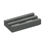 Tile Special 1 x 2 Grille with Bottom Groove (Dark Gray)