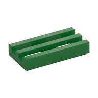 Tile Special 1 x 2 Grille with Bottom Groove (Green)
