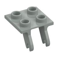 Wheel Holder 2 x 2 Thin with Clips, Plane Single (Light Gray)