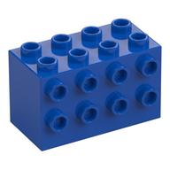 Brick Special 2 x 4 x 2 with Studs on Sides (Blue)