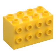 Brick Special 2 x 4 x 2 with Studs on Sides (Yellow)