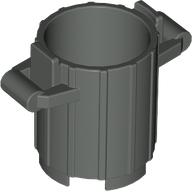 Trash Can with 2 Cover Holders (Dark Gray)
