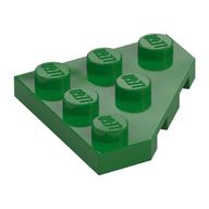 Wedge Plate 3 x 3 Cut Corner (Green)