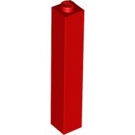 Brick 1 x 1 x 5 with Blocked Open or Hollow Stud (Red)