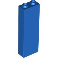 Brick 1 x 2 x 5 with Blocked Open Studs and Bottom Stud Holder with Asymmetric Ridges (Blue)