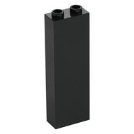 Brick 1 x 2 x 5 with Hollow Studs (Black)