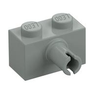 Brick Special 1 x 2 with Pin (Light Gray)
