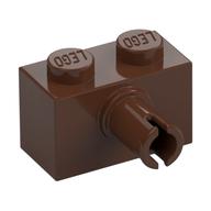 Brick Special 1 x 2 with Pin (Brown)