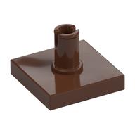 Tile Special 2 x 2 with Top Pin (Brown)