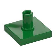 Tile Special 2 x 2 with Top Pin (Green)