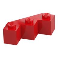 Brick Wedged 3 x 3 Facet (Red)