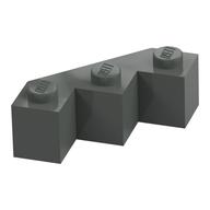 Brick Wedged 3 x 3 Facet (Dark Gray)