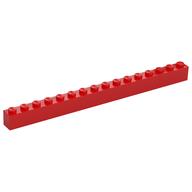 Brick 1 x 16 (Red)