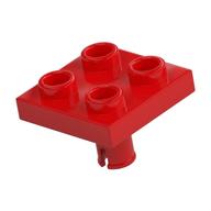 Plate Special 2 x 2 with Pin on Bottom (Red)