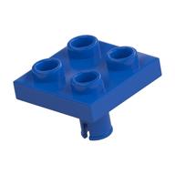Plate Special 2 x 2 with Pin on Bottom (Blue)