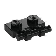 Plate Special 1 x 2 Side Handle [Free Ends] (Black)