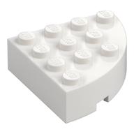 Brick Round Corner 4 x 4 Full Brick (White)
