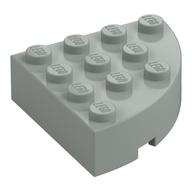 Brick Round Corner 4 x 4 Full Brick (Light Gray)
