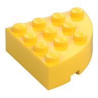 Brick Round Corner 4 x 4 Full Brick (Yellow)