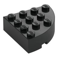 Brick Round Corner 4 x 4 Full Brick (Black)