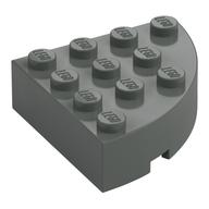 Brick Round Corner 4 x 4 Full Brick (Dark Gray)