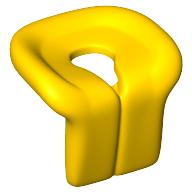 Minifig Neckwear Life Jacket [Old Style] (Yellow)