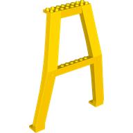 Support Crane Stand Double with Studs on Cross-Brace (Yellow)