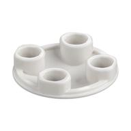 Plate Round 2 x 2 with Rounded Bottom [Boat Stud] (White)