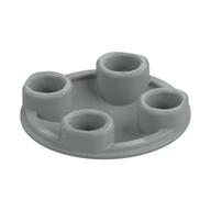 Plate Round 2 x 2 with Rounded Bottom [Boat Stud] (Light Gray)