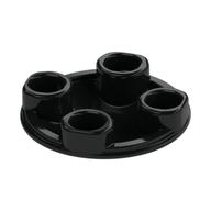 Plate Round 2 x 2 with Rounded Bottom [Boat Stud] (Black)