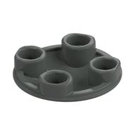 Plate Round 2 x 2 with Rounded Bottom [Boat Stud] (Dark Gray)