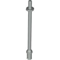 Bar 8L - Two Stop Rings / One Pin, Technic Figure Ski Pole [Rounded End] (Light Gray)