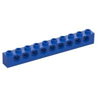 Technic Brick 1 x 10 [9 Pin Holes] (Blue)