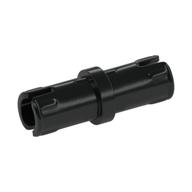 Technic Pin with Friction Ridges Lengthwise and Center Slots (Black)