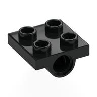 Plate Special 2 x 2 with 2 Pin Holes (Black)