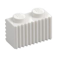 Brick Special 1 x 2 with Grille (White)