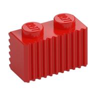 Brick Special 1 x 2 with Grille (Red)